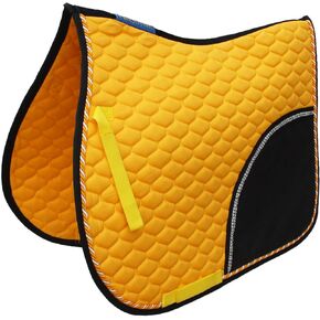 CHALLENGER Horse English Saddle Pad All Purpose Cotton Quilted Trail Saddle Yellow 72133