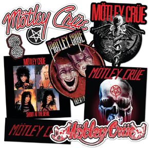Motley Crue Sticker Sheet Vinyl Decal Crew Laptop Water Bottle Car Scrapbook (Type 2 V3)