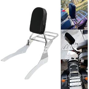 Motorcycle Sissy Bar Backrest + Luggage Rack Compatible with Replacement For Yamaha Vstar 650 400 ds650 Classic ds400 v star 1998-2018 drag star
