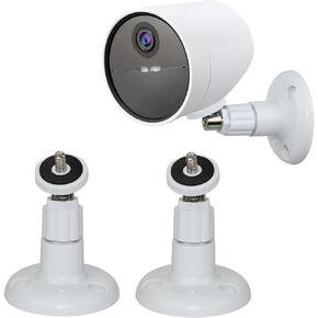 حامل كاميرا على الحائط متوافق مع كاميرا SimpliSafe للأمان الخارجية، دعامة حائط للكاميرا تدور 360 درجة مع خيط لولبي 1/4، 2 حزمة حامل جداري للكاميرا على السقف، أبيض in Kuwait