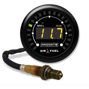 Innovate Motorsports 3918 MTX Series MTX-L Plus Wideband Gauge, Black/White, 52mm