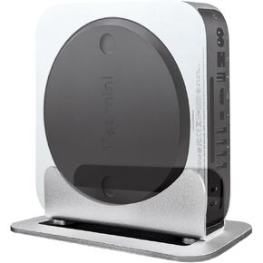 IFCASE Mac Mini Vertical Stand, Aluminum Solid Non-Slip Desktop Vertical Stand Holder for Apple Mac Mini 2010-2023 M2 Pro (Black)