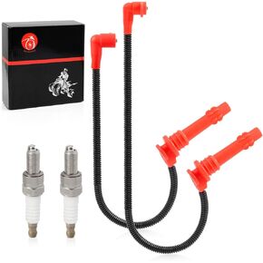 Moto1988 Spark plug & Wire Cap for Polaris RZR XP 4 900 2011 2012 2013 2014 4012990 4012991