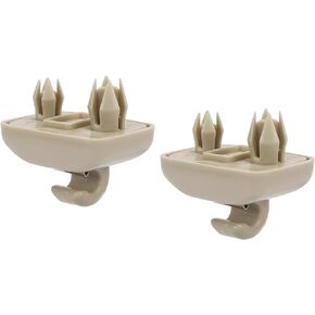 X AUTOHAUX 2pcs Beige Car Plastic Sun Visor Hook Clip Bracket Retainer 8U0857562 8E0857562 for Audi A1 A3 A4 A5 Q3 Q5 S3 S4 S5 RS3 RS4 RS5
