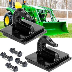 AUTOBOTS Tractor Bucket Hooks 3/8" (2 Pack),Max 15,000 lbs, Bolt On Hooks for Tractor Bucket,Heavy Duty Grab Hook Tow Hook,Indispensable Tractor Bucket Accessories for Rv,Utv,Truck,Dark Green