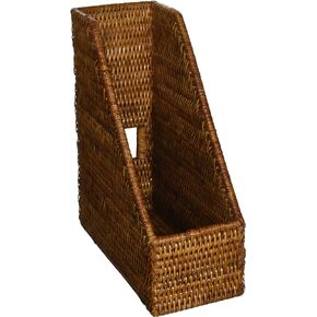 Kouboo 1060081 La Jolla Rattan Magazine File, Honey-Brown