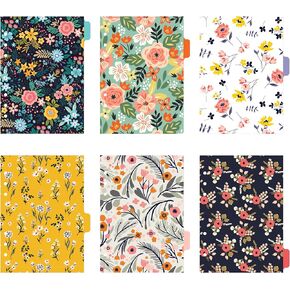 Avery Planner Dividers for A5 Planners, 6-Tab Set, Abstract Florals Watercolor Design, 1 Set (25452)
