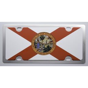 State Flag License Plate for Florida (Chrome)