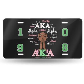 License Plate Car Front License Plate,Vanity Tag,Metal Car Plate,Aluminum Novelty License Plate,6 X 12 Inch (4 Holes)