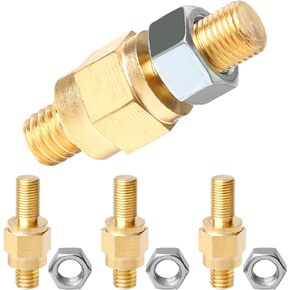 3/8"-16 Bolts Side Post Battery Terminal Studs Compatible with GM and other battery accessories, Standard Side Post Battery Terminal Extension Studs (4-Pack)