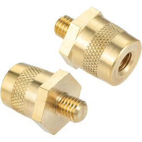 Battery Terminal Connector, M8 Thread Male Brass Side Post Battery Terminal Charging Posts, Standard Side Post M8 Battery Post Adapter (+/-) for GM Post (2pcs)