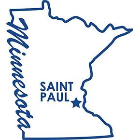 ND331B Saint Paul Minnesota Decal Sticker | 5.5-Inches By 4.9-Inches | Premium Quality Blue Vinyl