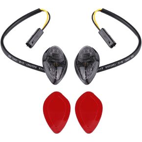 Qiilu LED Turn Signals, 1 Pair Motorcycle Flush LED Turn Signals Light Amber for Honda Grom 2014-2016