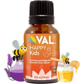 Happy Kids Calmness and Relaxation Essential Oil Blend for Diffuser, Kid Safe Aromatherapy, 0.5 oz (15 ml)