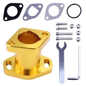 Performance Racing Intake Pipe Inlet Manifold Gasket Screw for Predator 212cc 196cc 6.5HP Coleman Ct200u Bt200x GX160 GX200 Baja Mb200 Hummerhead OHV Clone Engines Mini Bike Go Kart Gold