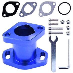 Performance Racing Intake Pipe Inlet Manifold Gasket Screw for Predator 212cc 196cc 6.5HP Coleman Ct200u Bt200x GX160 GX200 Baja Mb200 Hummerhead OHV Clone Engines Mini Bike Go Kart Blue