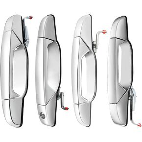 Pack of 4 Exterior Front/Rear Left&Right Door Handles Compatible with 2007-2013 Chevy Avalanche, Silverado, Suburban, Tahoe, GMC Sierra, Yukon, Cadillac Escalade,15915660, 22738721, 22738722, 22738725