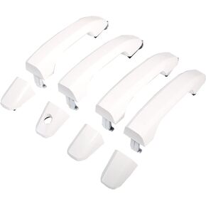 Olympic White Exterior Door Handle, for Chevy Silverado 1500 2500HD 3500HD LD, for GMC Sierra 1500 2500HD 3500HD, 2014-2019, Outside Door Handles, 22929464 22923605 13583894 13534897 13583891 13583680
