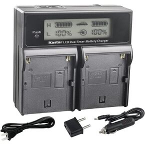 Kastar BP-U68 Battery 2-Pack and CH04 Dual Fast Charger Replacement for Sony PXW-FS5 PXW-FS5K PXW-FS5M2 PXW-FS7 PXW-FS7K PXW-FS7M2 PXW-FS7M2K PXW-X160 PXW-X180 PXW-X200 PMW-100 PMW-150 Camera