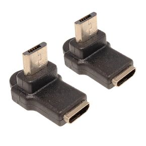 Micro USB 2.0 5Pin Male to Female M to F Extension Connector Adapter Long Plug Connector 90 Degree Right & Left Up Down Angled (ST+UP+DO+LE+RI)
