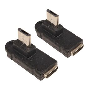 مايكرو USB 2.0 5Pin ذكر إلى أنثى M إلى F تمديد موصل محول موصل قابس طويل 90 درجة اليمين واليسار حتى أسفل الزاوية (ST + UP + DO + LE + RI)