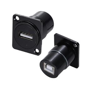 5PCS Panel Mount USB B to USB A Connector for Printer, D Type Female USB 2.0 Scanner Converter Adapter for HP, Canon, Dell, Epson, Lexmark, Xerox and More