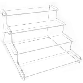 Acrylic Iridescent Riser Display Stand - 4 Tier Perfume Stand Organizer, 9" Cupcake Stand, Display Stand