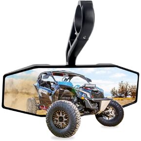مرآة مركز الرؤية الخلفية UTV بمشبك 1.5 بوصة-2 بوصة، مرآة الرؤية الخلفية RZR لـ Polaris 800 1000 S 900 XP 1000 Arctic Cat Wildcat 2015-2018 General 1000 #2881540