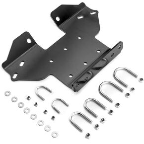 WeiSen Winch Mount Bracket Plate Heavy Duty Steel Compatible with 2005-2024 Kawasaki Brute Force 650 750 4x4 i EPS
