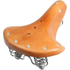 SENQI Bicycle Saddle Mountain Bike Retro Saddle Genuine Leather Cowhide Comfortable