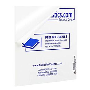 SourceOne 1 Sheet - 1/2" Clear Acrylic Plexiglass Sheet Heavy Duty (6" X 6")