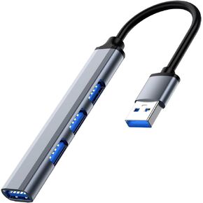 USB Type C 3.0 Hub 2 في 1، 4 منافذ USB Splitter Expander 5 جيجابت في الثانية، لأجهزة الكمبيوتر المحمول، الكمبيوتر الشخصي، محرك فلاش، HDD، وحدة التحكم، الطابعة، الكاميرا، لوحة المفاتيح، الماوس