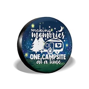 Making Memories One Campsite Starry Sky Camping Spare Tire Cover Weatherproof Wheel Protectors Universal Fit for Trailer Rv SUV Truck Camper Travel Trailer 14in