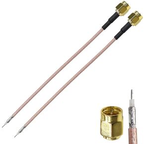 SMA to PCB Solder Wire Pigtail Cable SMA Male to PCB Welding WiFi Antenna Extension Cable for WiFi Wireless Router RG316 6inch(15cm) Soldering Coaxial Coax Cable 2 Pack