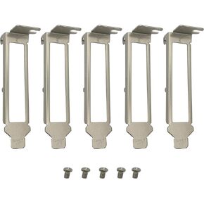 BestParts 5pcs Generic Low Profile Brackets for Intel E1G44ET E1G44ET2 I340-T4 I350-T4 HP NC365T DELL H092P K828C HM9JY YT674 Quad Port with Screws