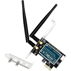 Wireless-AC Dual Band 1200Mbps (2.4GHz 300Mbps and 5GHz 867Mbps) PCI Express WiFi Card for Windows XP, 7, 8.x, 10, 11 (32/64bit) and Windows Server Desktop PCs, PCIE WiFi Adapter (FS-AC86SE)