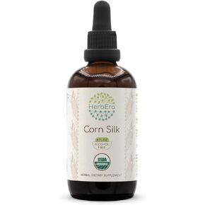 Corn Silk B60 Alcohol-Free Herbal Extract USDA Organic Tincture, Concentrated Liquid Drops Natural Corn Silk (Zea Mays) (2 fl oz)
