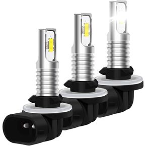 Compatible with Polaris Sportsman 300 400 450 500 550 570 600 700 800 850 LED Bulbs, Compatible with Sportsman RZR 570, ACE, Hawkeye, 881 886 889 894 LED Bulbs, 6000LM 6000K，Pack of 3