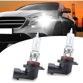 Pack-2 Car Halogen Bulbs, Super Bright Quartz Lamp, 12V High Beam Lights, Automotive Bulb Replacements, Vehicle Lighting Tool, Universal for Most Cars, Trucks, SUVs (White #9005)