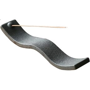 Green Incense Holder,Wave Incense Sticks Holder, Ceramic Incense Holder for Sticks, Ash Catcher for Incense Stick Suitable as a Gift and Decorate House (Green)