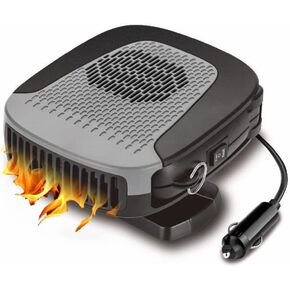 Car Heater Portable Car Fan with Air Purification 12V 150W with Heating and Cooling 2 in 1 Modes for Fast Heating Defrost Defogger and Automobile Windscreen Fan in Cigarette Lighter