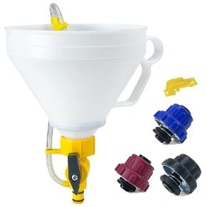 Sutekus Coolant Funnel Kit with Valve Switch No Spill Radiator Coolant Filling Funnel Bleeding Funnel with Adapters for GM Ford Mazda