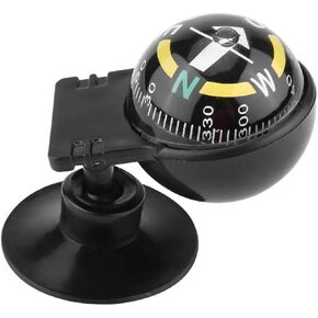 Dash Mount Compass, Plastic Black Self-Adhesive Dashboard Compass, Compact Portable Truck Boat for Hiking Cycling in Saudi Arabia