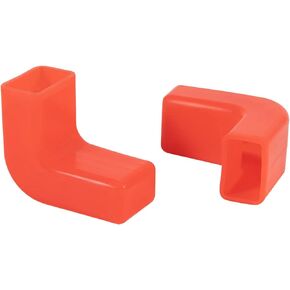 Factory Bumper Tow Hook Covers for Jeep Wrangler JK, JL, Gladiator JT 2007-2022 Front Bumpers - Adds Cushioned Grip to Tow Strap Recovery (red)