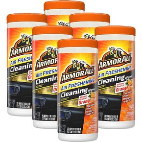 Armor All Lint-Free Orange Air Freshening Car Cleaning Wipes - 6 Pack
