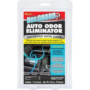 STAR BRITE NosGUARD SG Auto Odor Eliminator - Quick-Action Vapor System, Eliminates Damp, Musty Smells, Smoke & Pet Odors in Cars within 4-6 Hours, 10g (19970)