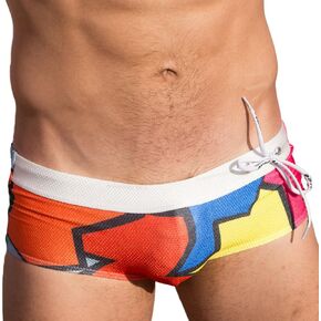 Taddlee Sexy Swimwear Men Swimsuits Swimming Surf Boxer Briefs Trunks Shorts Pad Blue