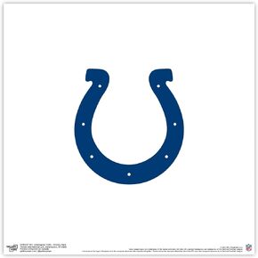 Trends International Gallery Pops NFL Indianapolis Colts - Primary Mark Wall Art, Black Framed Version, 12'' x 12''