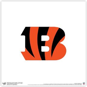Trends International Gallery Pops NFL Cincinnati Bengals - Primary Mark Wall Art, Black Framed Version, 12'' x 12''