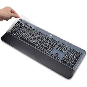 Keyboard Cover for Logitech MK270 MK275 MK295 Keyboard & Logitech K200 K260 K270 MK200 MK260 MK270 MK275 MK295 Keyboard Cover Protector Skin, Logitech MK270 Accessories, Black (US Layout)